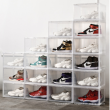 Sustainable Folding Stocked Rectangle Clear Plastic Shoe Box Storage